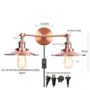 GobekUsa Dual Head LED Wall Light Pink Industrial Bedside Lamp