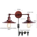 GobekUsa Dual Head LED Wall Light Pink Industrial Bedside Lamp