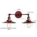 GobekUsa Dual Head LED Wall Light Pink Industrial Bedside Lamp