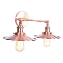 GobekUsa Dual Head LED Wall Light Pink Industrial Bedside Lamp