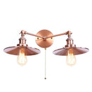 GobekUsa Dual Head LED Wall Light Pink Industrial Bedside Lamp