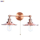 GobekUsa Dual Head LED Wall Light Pink Industrial Bedside Lamp