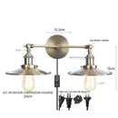 GobekUsa Dual Head LED Wall Light Pink Industrial Bedside Lamp