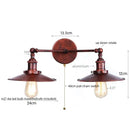 GobekUsa Dual Head LED Wall Light Pink Industrial Bedside Lamp