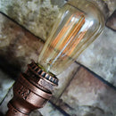 GobekUsa Industrial Iron Pipe Wall Sconce: Loft Decor, Steampunk Lamp for Living Room