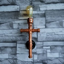 GobekUsa Industrial Iron Pipe Wall Sconce: Loft Decor, Steampunk Lamp for Living Room