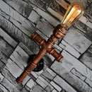 GobekUsa Industrial Iron Pipe Wall Sconce: Loft Decor, Steampunk Lamp for Living Room
