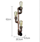 GobekUsa Industrial Iron Pipe Wall Sconce: Loft Decor, Steampunk Lamp for Living Room