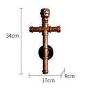 GobekUsa Industrial Iron Pipe Wall Sconce: Loft Decor, Steampunk Lamp for Living Room