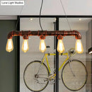 GobekUsa Industrial Rustic Water Pipe Island Chandelier Light Fixture