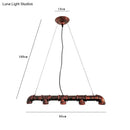 GobekUsa Industrial Rustic Water Pipe Island Chandelier Light Fixture