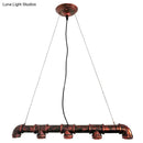 GobekUsa Industrial Rustic Water Pipe Island Chandelier Light Fixture