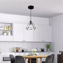 Industrial diamond cage pendant chandelier for kitchen and living room by Decorbites