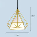 Industrial diamond cage pendant chandelier for kitchen and living room by Decorbites