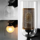 GobekUsa Double Head Iron Net Glass Wall Lamp for Modern Lighting Home Decor