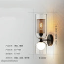 GobekUsa Double Head Iron Net Glass Wall Lamp for Modern Lighting Home Decor