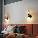 GobekUsa Double Head Iron Net Glass Wall Lamp for Modern Lighting Home Decor