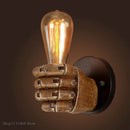 Industrial fist resin wall lamp bedroom vintage hand sconce by Decorbites