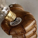Industrial fist resin wall lamp bedroom vintage hand sconce by Decorbites