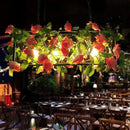 GobekUsa Industrial Rectangular Metal Black Island Pendant Light with 4 Bulbs and LED Ceiling Suspension