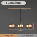 GobekUsa Industrial Glass Pendant Light for Dining Table, Kitchen, Bar, Office - E27