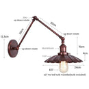 GobekUsa Gold LED Industrial Wall Lamp with Pull Chain Switch