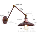 GobekUsa Gold LED Industrial Wall Lamp with Pull Chain Switch