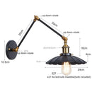 GobekUsa Gold LED Industrial Wall Lamp with Pull Chain Switch