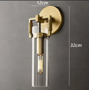 GobekUsa Industrial Glass Wall Lamp Retro Sconce for Bedroom Study Loft Dining Room