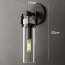 GobekUsa Industrial Glass Wall Lamp Retro Sconce for Bedroom Study Loft Dining Room