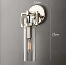 GobekUsa Industrial Glass Wall Lamp Retro Sconce for Bedroom Study Loft Dining Room