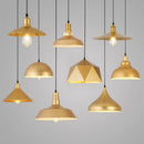 GobekUsa Gold Wrought Iron Chandelier Pendant Light, E27 LED, Nordic Retro Style