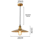 GobekUsa Gold Wrought Iron Chandelier Pendant Light, E27 LED, Nordic Retro Style