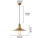 GobekUsa Gold Wrought Iron Chandelier Pendant Light, E27 LED, Nordic Retro Style