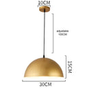 GobekUsa Gold Wrought Iron Chandelier Pendant Light, E27 LED, Nordic Retro Style