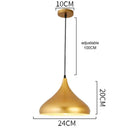 GobekUsa Gold Wrought Iron Chandelier Pendant Light, E27 LED, Nordic Retro Style