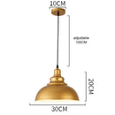 GobekUsa Gold Wrought Iron Chandelier Pendant Light, E27 LED, Nordic Retro Style