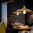 GobekUsa Gold Wrought Iron Chandelier Pendant Light, E27 LED, Nordic Retro Style