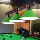 GobekUsa Industrial Conical Metal Billiard Lamp with Country Club Island Light & Rolled Edge