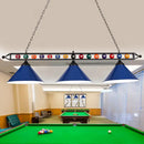 GobekUsa Industrial Conical Metal Billiard Lamp with Country Club Island Light & Rolled Edge