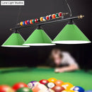 GobekUsa Industrial Conical Metal Billiard Lamp with Country Club Island Light & Rolled Edge