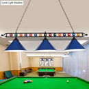 GobekUsa Industrial Conical Metal Billiard Lamp with Country Club Island Light & Rolled Edge