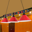 GobekUsa Industrial Conical Metal Billiard Lamp with Country Club Island Light & Rolled Edge