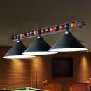 GobekUsa Industrial Conical Metal Billiard Lamp with Country Club Island Light & Rolled Edge