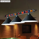 GobekUsa Industrial Conical Metal Billiard Lamp with Country Club Island Light & Rolled Edge