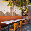 GobekUsa Green Glass Pendant Light: Nostalgic Industrial LED Edison Hanging Lamp for Restaurant & Coffee Shop