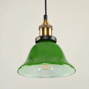 GobekUsa Green Glass Pendant Light: Nostalgic Industrial LED Edison Hanging Lamp for Restaurant & Coffee Shop