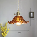 GobekUsa Glass Industrial Pendant Light: Loft Style Fixture with Copper Socket for Home Decor