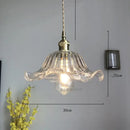 GobekUsa Glass Industrial Pendant Light: Loft Style Fixture with Copper Socket for Home Decor
