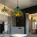 GobekUsa Industrial Greenery Chandelier for Bars and Cafes